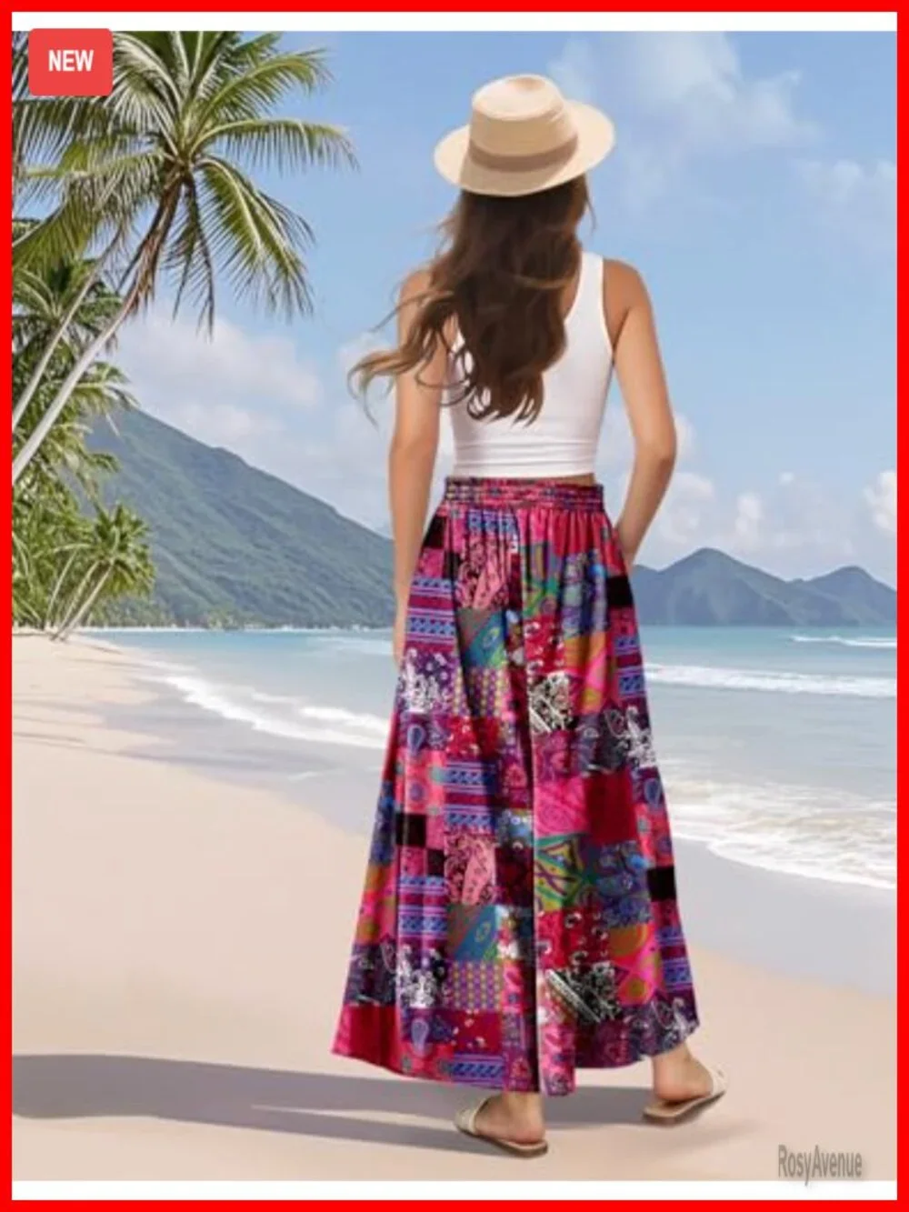 High Waisted Wide Leg Cotton Palazzo Pants with Pockets
